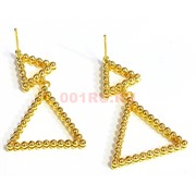 Серьги (KL-29) Треугольники под золото