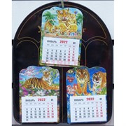Магнит календарь (TS-25) тигры символ 2022 года 100 шт/уп