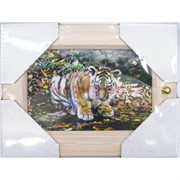 Ключница (19x24 см) деревянная Тигр Символ 2022 года