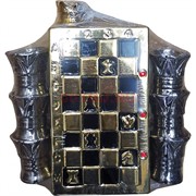 Набор керамический «шахматы бутылка» с 6 стопками
