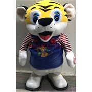 Тигр музыкальный в костюмчике (8579) поющий 22 см высота символ 2022 года