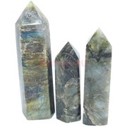 Карандаши кристаллы 9-11 см из зеленого лабрадора