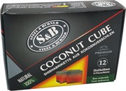 Уголь для кальяна S&B кокосовый 12 кубиков 25 мм