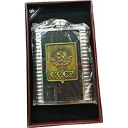 Фляга в кожзаме Герб СССР в подарочной коробочке