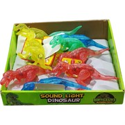 Динозавр со звуком пластмассовая 12 шт/уп Sound Light Dinosaur
