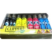 Зажигалка газовая Clipper с рисунками 48 шт/упаковка