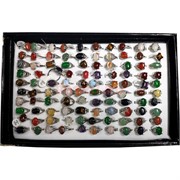 Кольца малые в ассортименте из натуральных камней (16-20 размер)