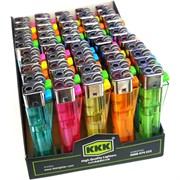 Зажигалка KKK 5 цветов WHF-018 пластмассовая 50 шт/упаковка