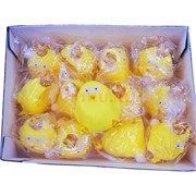 Игрушка резиновая Цыпленок с надувающимся шариком 12 шт/упаковка