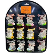 Магниты Кролики (KL-4182) с пожеланиями 24 шт/упаковка
