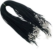 Гайтан черный бархатный 60 см 100 шт в связке