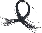 Гайтан шнурок для креста 1 мм черный кожаный 70 см 100 шт/уп