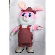 Кролик в шляпе музыкальная игрушка 3 песни цвета в ассортименте