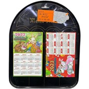 Магнит календарь с кроликами (KL-4122) символ 2023 года 50 шт/упаковка