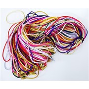 Гайтан шнурок светлые тона 2 мм 70 см цветной (греческий шелк) 100 шт/упаковка