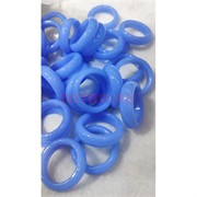 Кольцо из керамики голубое