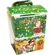 Коробка подарочная новогодняя (N-1) 12x7,5x9 см для конфет 12 шт/упаковка