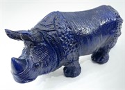 Нэцке, Синий носорог большой