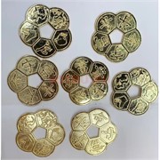 Монета Фэншуй под золото 55 мм
