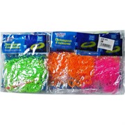 Резинки (AN-09) для плетения браслетов цветные цена за блок (12уп x 200 шт)