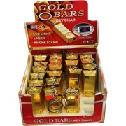 Брелок фонарик лазер «слиток золота» 24 шт/упаковка