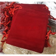 Чехол подарочный замша 9x12 см красный 50 шт/уп