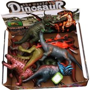 Динозавры со звуком мягкие цветные яркие 12 шт/упаковка