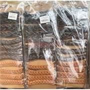 Браслет из кожзама (BR-1611) с плетением 3 цвета 12 шт/упаковка