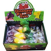 Игрушка резиновая Динозавр с выскакивающими глазами 12 шт/упаковка