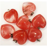 Сердце подвеска 3x3 см из розового халцедона (цена за 1 шт)