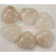 Сердца 2,5x2,5 см из натурального розового кварца (цена за 1 шт)