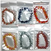 Браслеты цветные (O-186) имитация натуральных камней 12 шт/упаковка