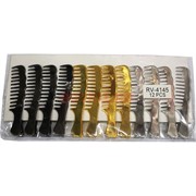 Зажим для волос «расческа» 3 цвета 12 шт/упаковка (RV-4145)