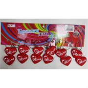 Брелок резиновый Сердце красное (KY-1497) Love 12 шт/упаковка