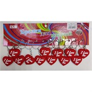 Брелок резиновый Сердце красное (KY-1498) Love 12 шт/упаковка