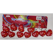 Брелок резиновый Сердце красное (KY-1459) Love 12 шт/упаковка