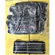 Пояс шелковый ленточный черный 126x4,5 см с молитвой 160 шт/упаковка