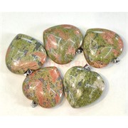 Сердце из зеленой яшмы 4x4 см