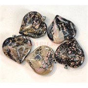 Сердце из родонита 4x4 см