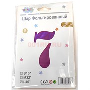 Воздушные шары цвет розовый цифра «7» размер 40 дюймов