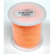 Нить нейлоновая 1 мм 50 метров цвет оранжевый