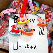 Брелок резиновый (LJ-1534) с браслетом Лошадка-качалка 120 шт/блок