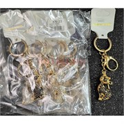 Брелок со стразами и карабином «котики» 12 шт/упаковка (KY-4922)