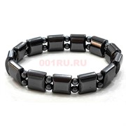 Браслет из гематита (J-78) объемный с шариками 12 шт/упаковка