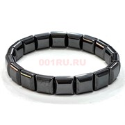 Браслет из гематита (J-79) объемный прямоугольник 10x10 мм 12 шт/упаковка