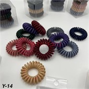 Резинка для волос (Y-14) пружинка цветная 300 шт/упаковка
