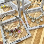 Браслет Pandora (LJ-1519) с шармами в прозрачном органайзере 12 шт/упаковка