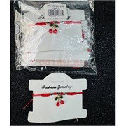 Браслет с красной ниткой (BR-2678-B) вишня черешня 12 шт/упаковка