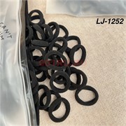 Резинка для волос (LJ-1252) черная в зиппакете 12 пакетов/блок