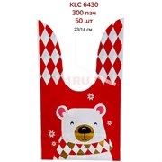 Пакет пластиковый новогодний 23x14 см 50 шт/упаковка (KLC-6430)